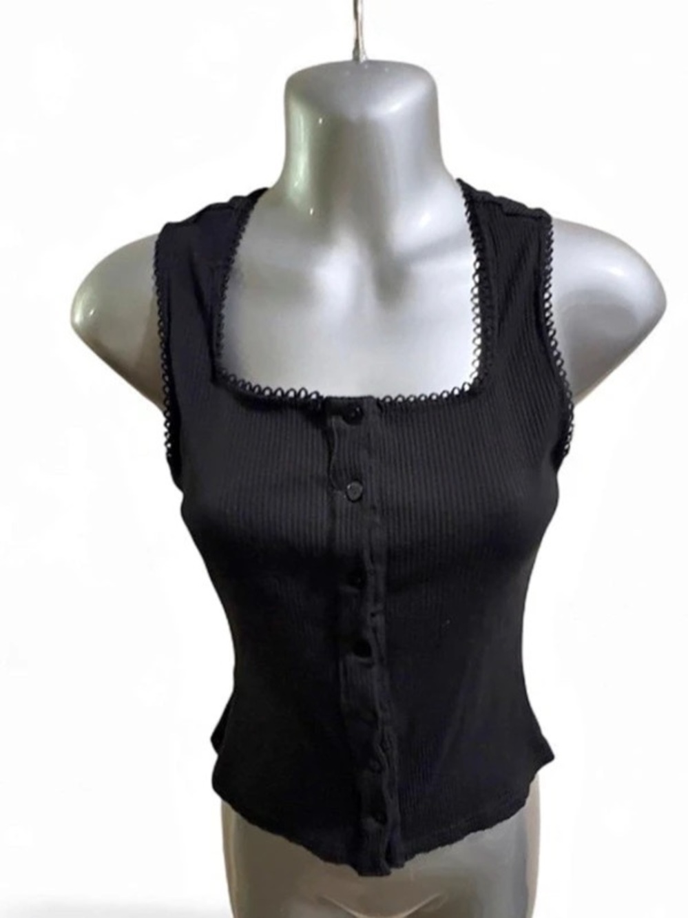 Arden B. Ribbed Tank Top in Black Size Small Like New